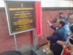 Union Minister of MSME Narayan Rane addresses during the foundation stone laying ceremony of a flatted factory complex at Patgao